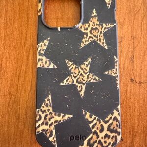 Stylish Black and Brown Leopard Star Phone Case - iPhone 15 pro max